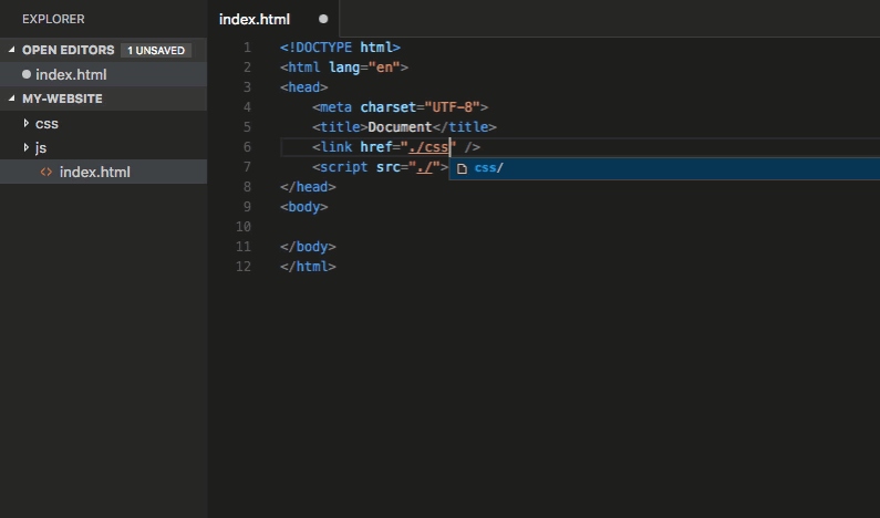 path intellisense