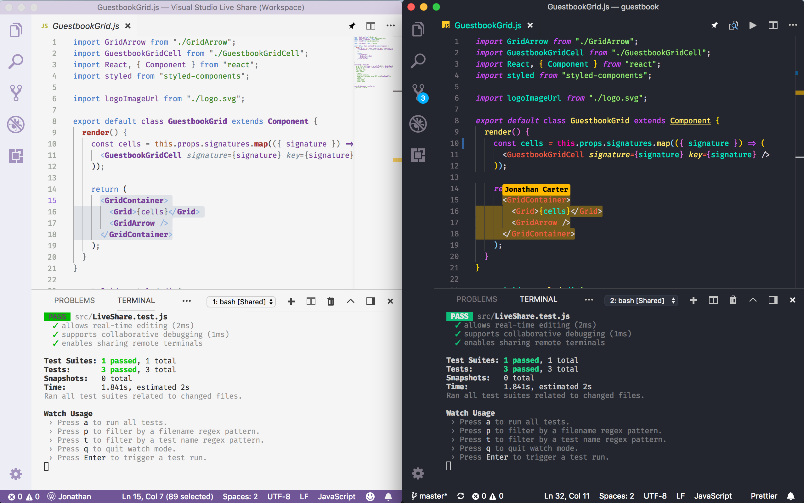 Shared terminal