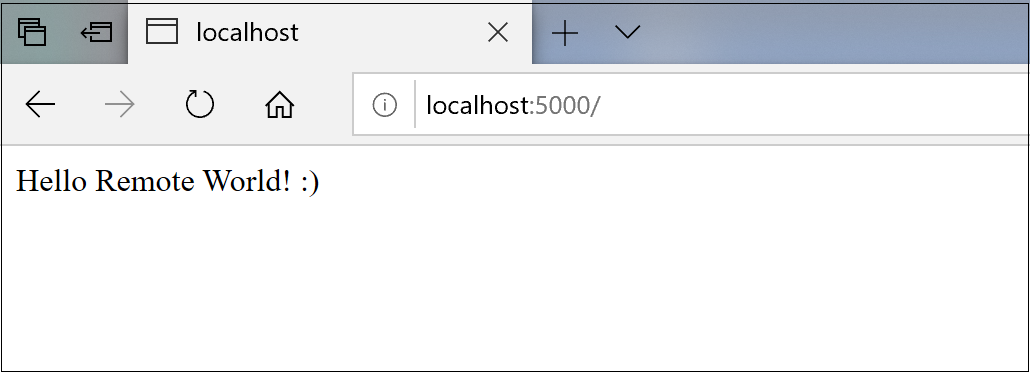 Hello Remote World in a browser