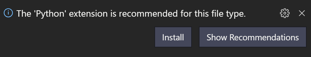 Python extension recommendation