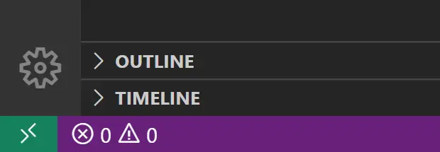 Remote indicator in VS Code