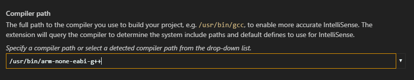 Compiler path setting