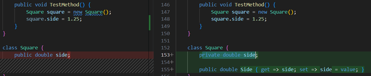 Encapsulate field but still use field example