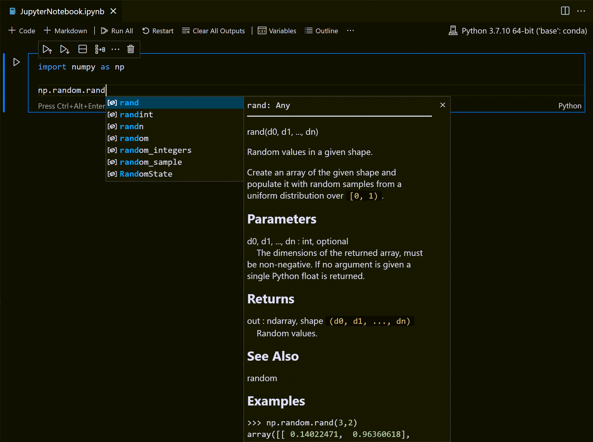 IntelliSense support