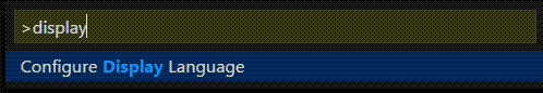 configure display language command
