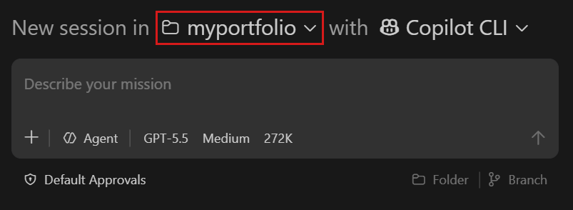 Screenshot of the workspace dropdown and Agent selection in the Agents window.