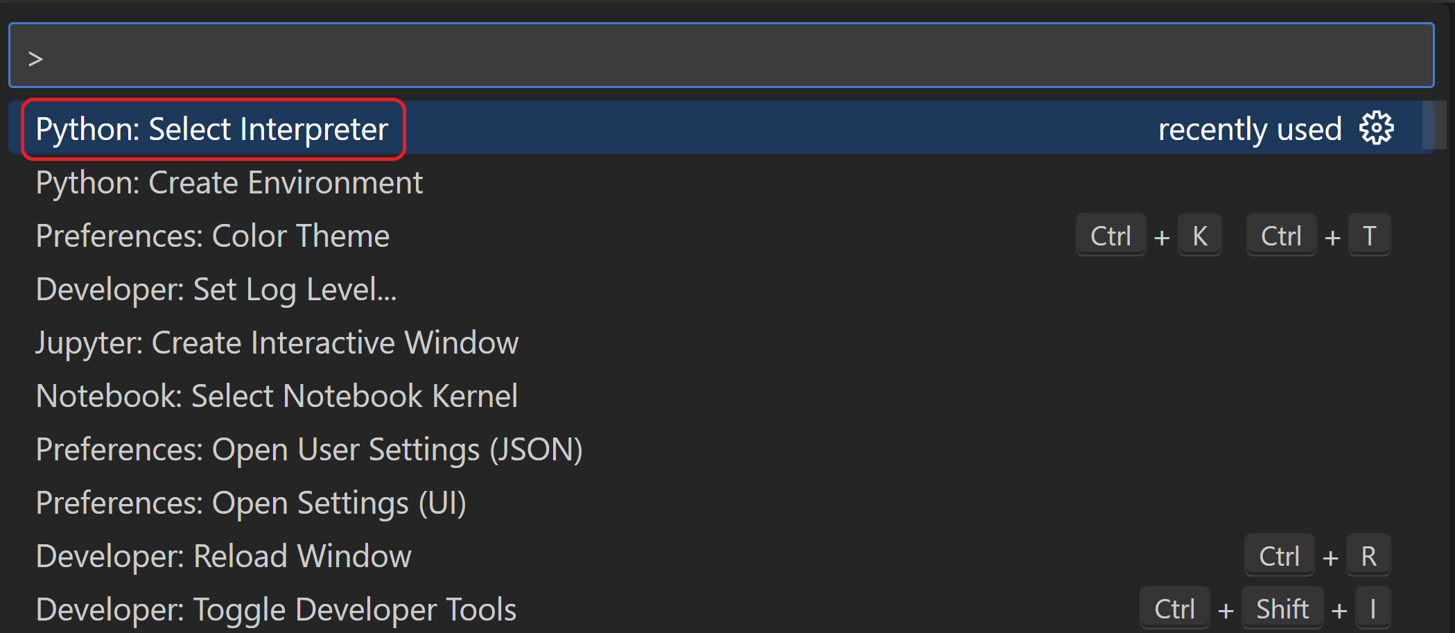 Django tutorial: opening the Command Palette in VS Code