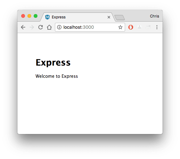 Running Express Application