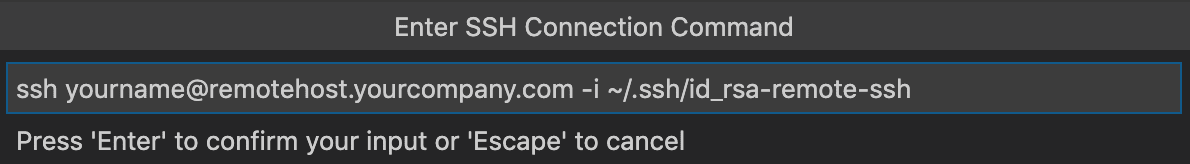 Remote Explorer SSH command input