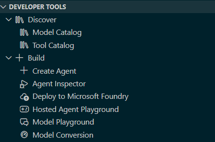 Foundry Toolkit developer tools