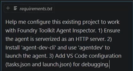 Setup Agent Inspector