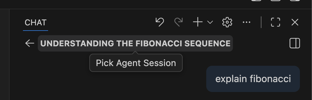 Screenshot of the chat title control.