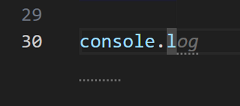 Screenshot showing ghost text with a dotted underline for short suggestions.