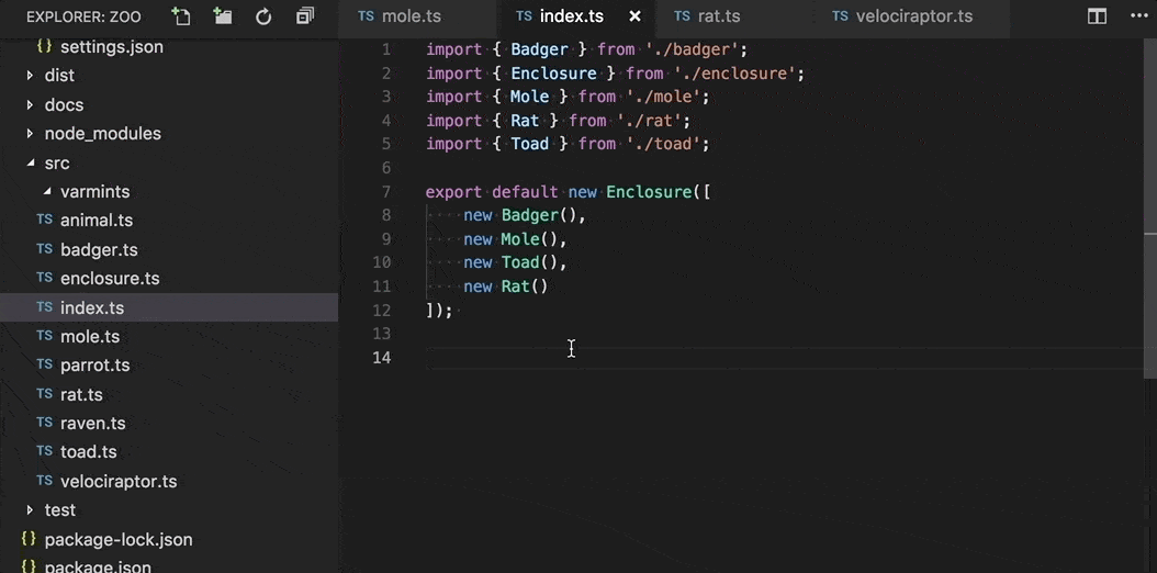 Updating imports as file are moved and renamed