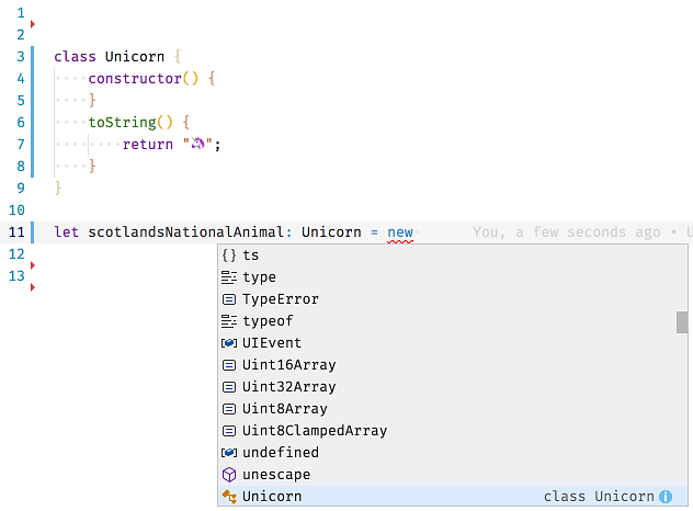 suggestion selection
